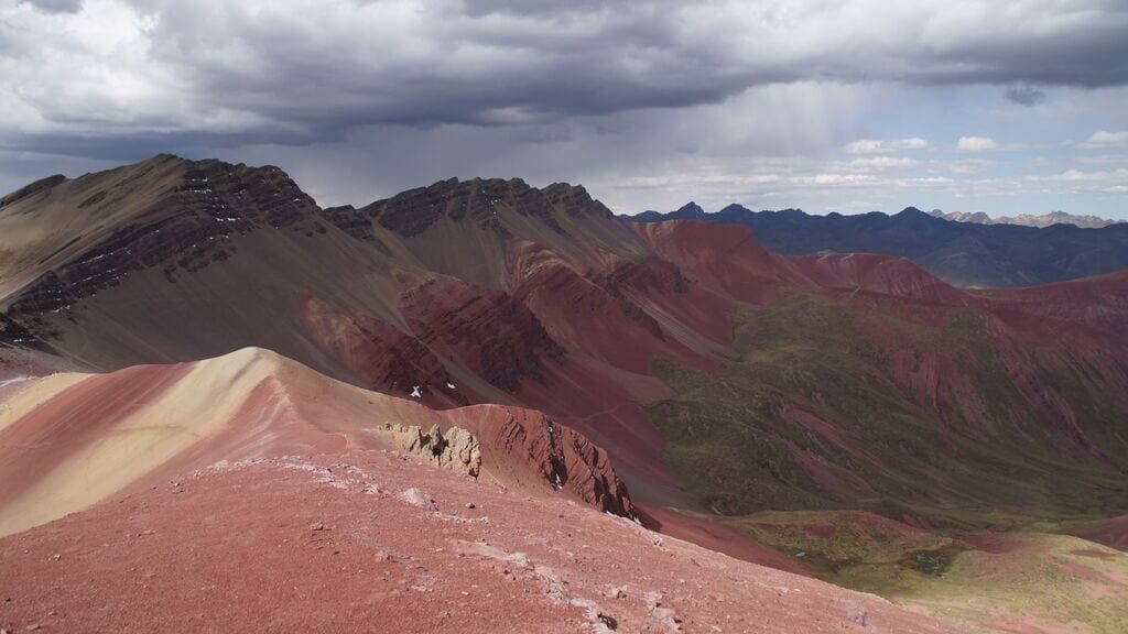 Red mountains in the Peruvian Andes